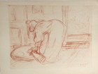 Toulouse Lautrec, Woman with Tub, Vintage, LE, Authentic Color Engraving  (1896) — photo 1
