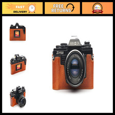 Handmade Genuine Leather Half Camera Case Bag for Minolta X-700 with Hand Strap