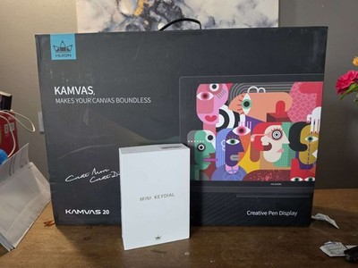 HUION KAMVAS 20 Drawing Pen Display Graphics Monitor Tilt w/ mini key dial