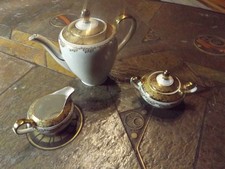 Händel Bavaria Porzellan Manufaktur Kaffeekanne, Zuckerdose und Milchkännchen