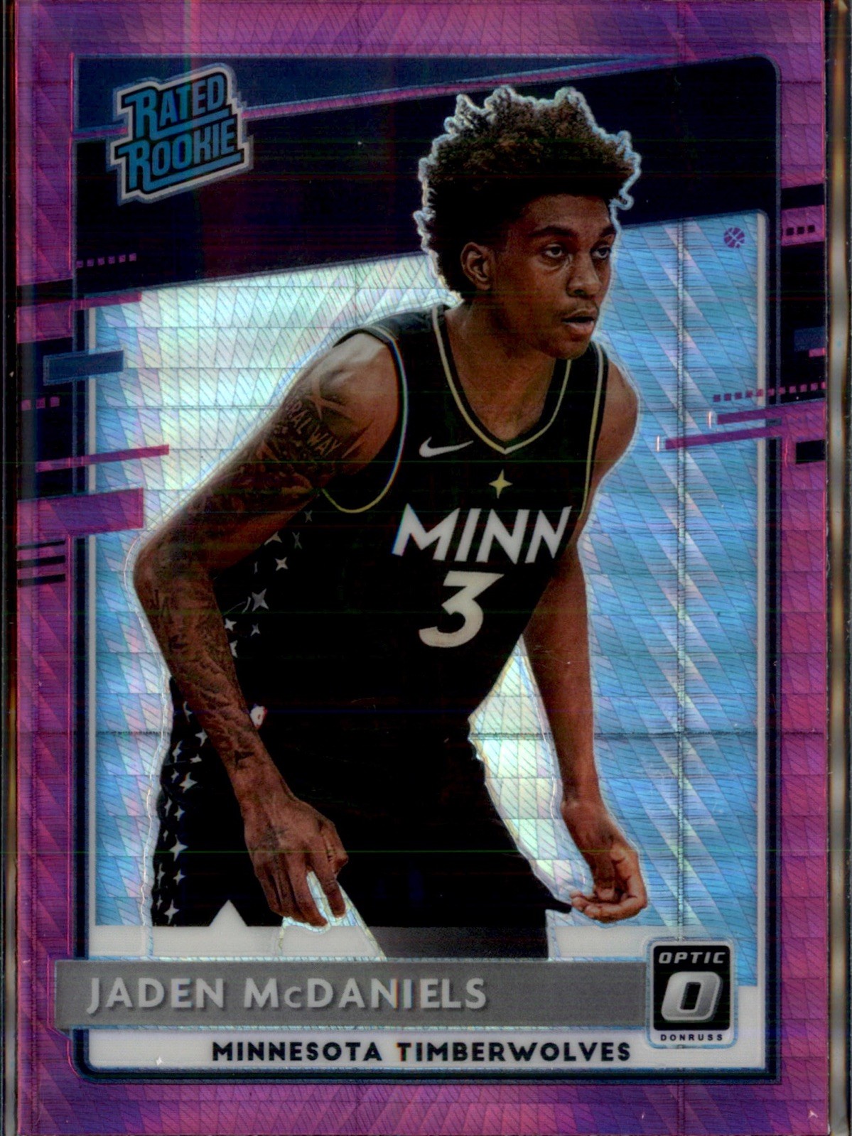2020-21 Donruss Optic JADEN MCDANIELS Pink Hyper Prizm Rated Rookie #178