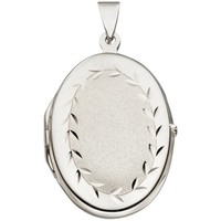 "Jobo \"43188\" Medaillon Oval 925 Sterling Silber Rhodiniert Mattiert AnhäNger Zu"