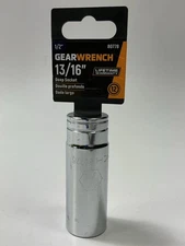 Gearwrench 80778 1/2" Drive 12 Point Deep SAE Socket 13/16"