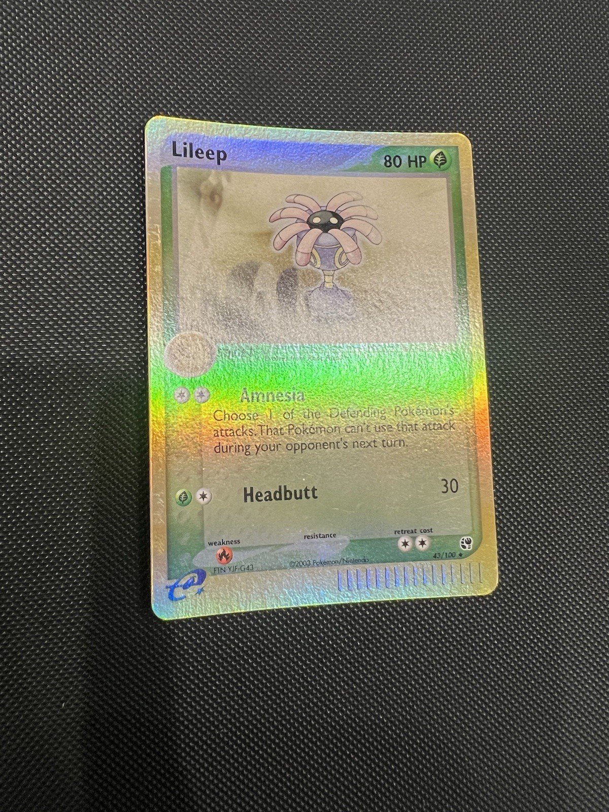 Lileep 43/100 Reverse Holo EX Sandstorm Set E-Series Pokemon Card 2003 NM