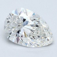 Pear Cut 4.46 Carat Cert. AGI Natural Mined Diamond Loose G color VVS2 clarity