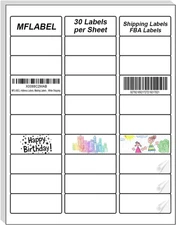 1" X 2-5/8" Address Labels for Laser & Inkjet Printers 15,000 White Shipping Sti