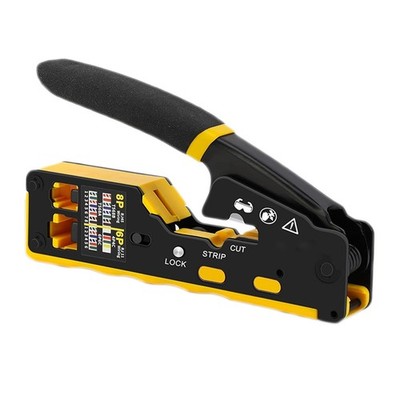 RJ45 Crimp Tool Kit Pass Through Cat6  for Cat5 Cat5e Cat6 8P8C Connector,9679