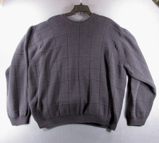 ARROW Black Knit Sweater USA 100 Cotton Men's Size XXL Long Sleeve