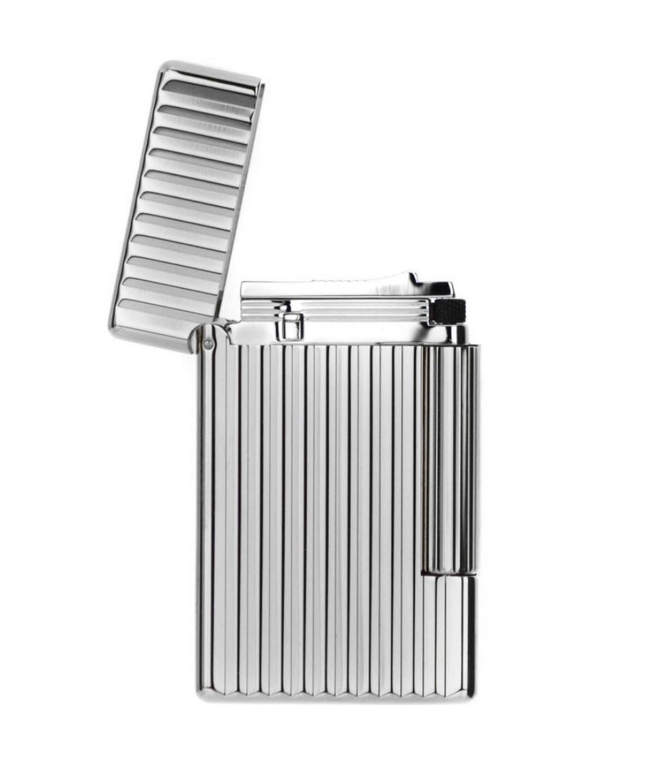 S.T. Dupont Initial Line, White Bronze Striped Lighter 020802