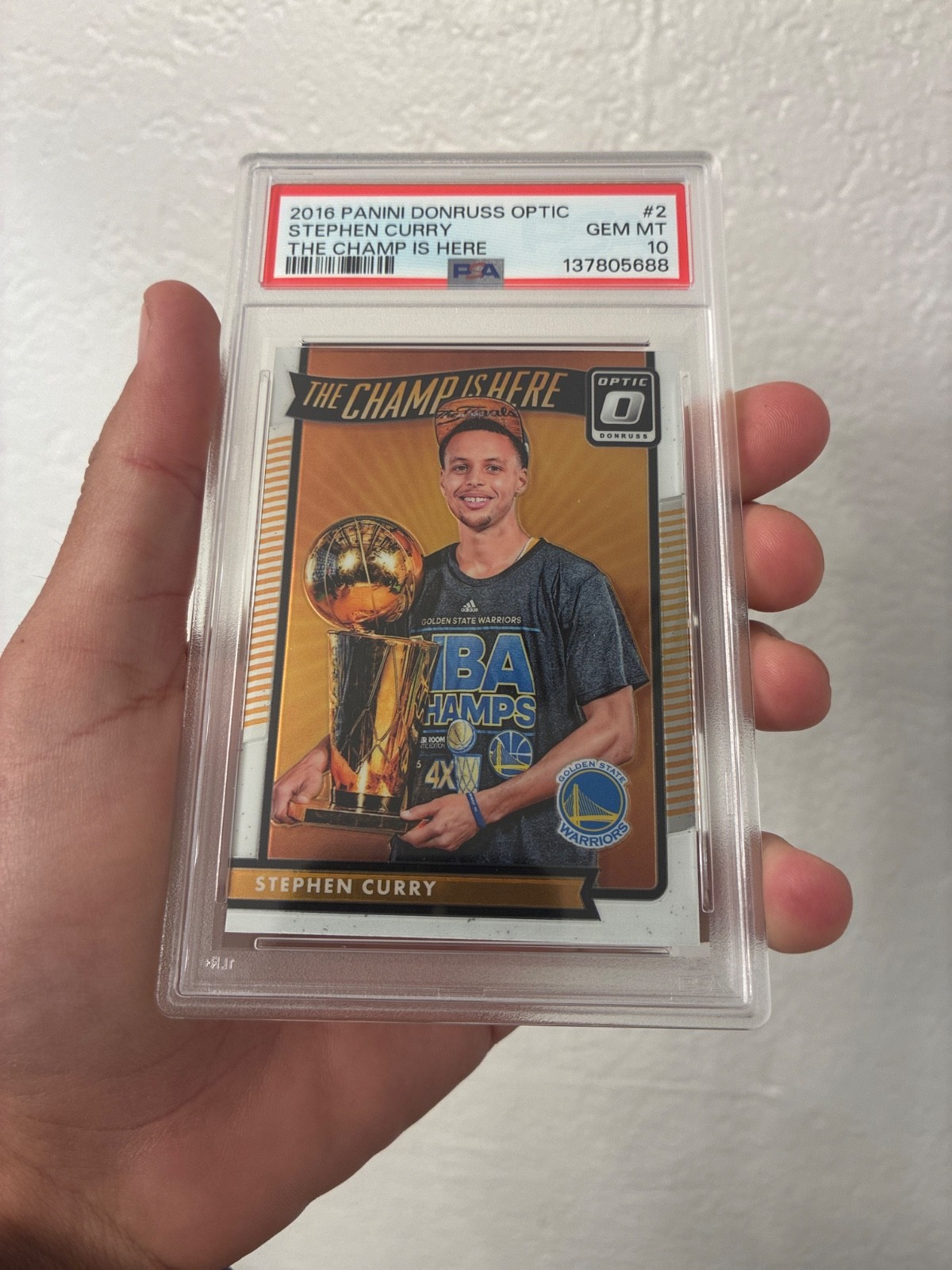 PSA 10 GEM MT 2016 DONRUSS OPTIC STEPH CURRY "The Champ Is Here"🔥LOW POP! #2
