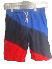 Lands' End Boys' Colorblock Swim Trunks Size M 10-12