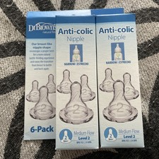 Dr. Brown's Natural Flow Level 2 Anti-colic Nipple 12 Pack
