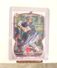 Juan Chacon Signed IP 2023 Bowman Prospects Rc Rookie Card Auto Red Sox