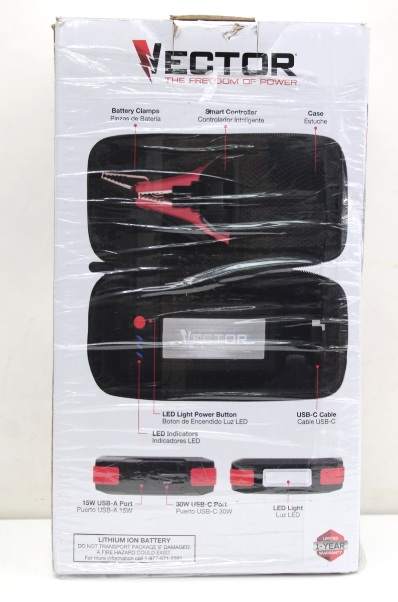 Vector SS16LV 1600 Peak Amp Automotive Lithium Jump Starter