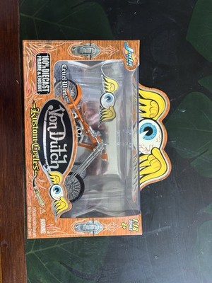 Jada Toys Von Dutch Kustom Cycles CRUEL WORLD 100% DIE-CAST ORANGE 1/18 Scale