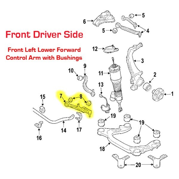 For Bentley Continental 05-13 RMT B3W0-A210-LFFU Front Lower Forward Control Arm
