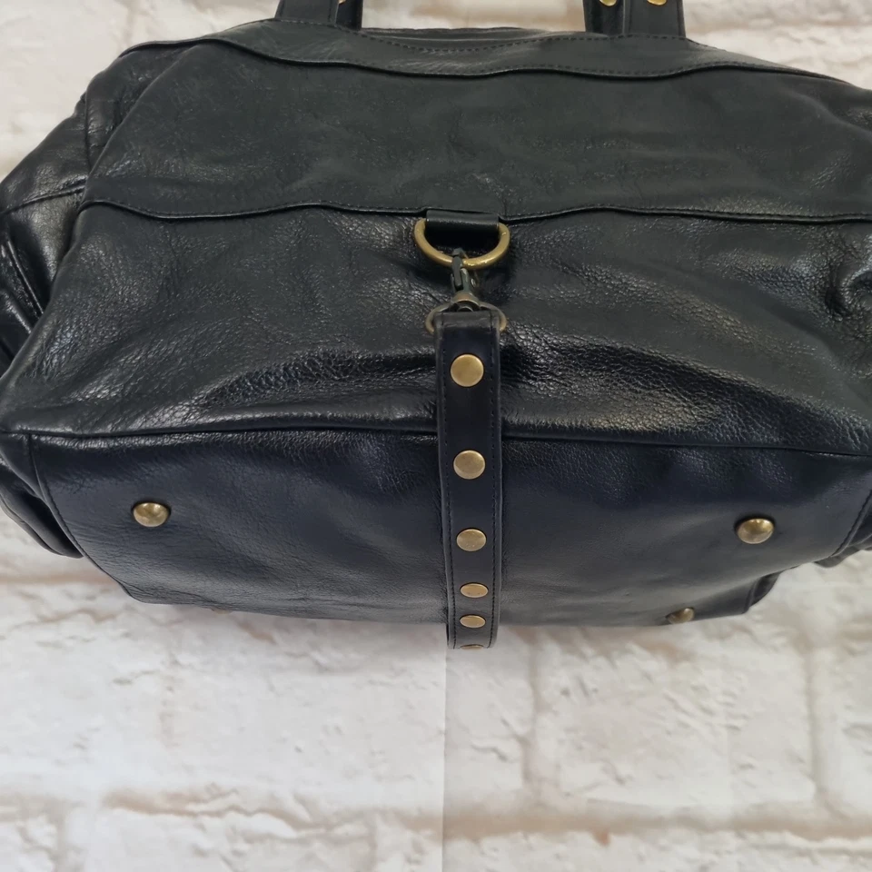 Witchery Black Genuine Leather Shoulder Handbag - image 3 of 4
