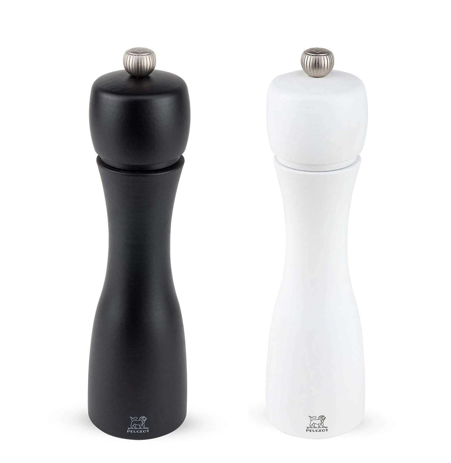 Peugeot Tahiti 8 Inch Black Pepper Mill and White Salt Mill Set 8-Inch