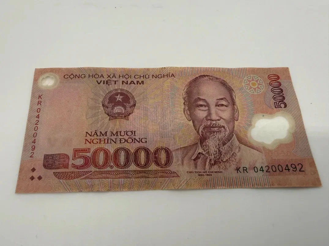 Circulated 50,000 ₫ Denomination Vietnamese Paper Money for sale