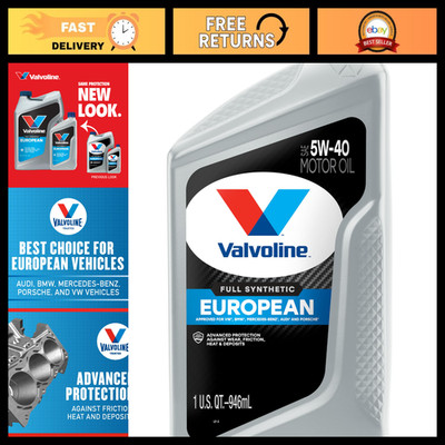 Full Synthetic 5W-40 Motor Oil for European Vehicles - 1 Quart, High Performance