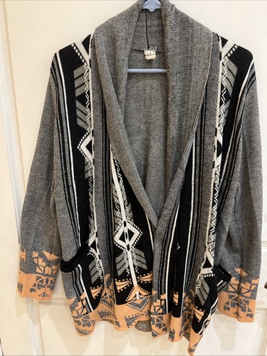 Anthropologie Konrad Joseph Intarsia Firelight Cardigan Sweater M
