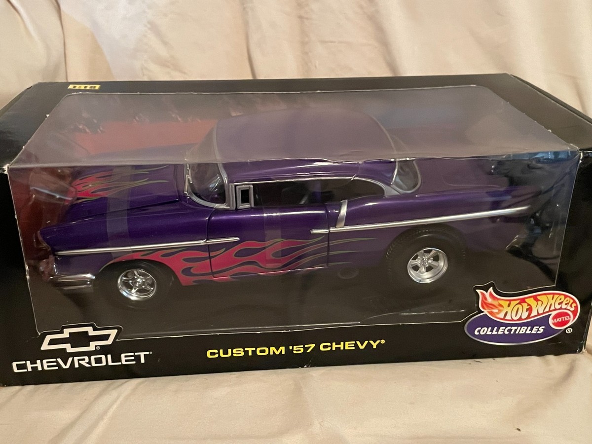 1 18 Hot Wheels 1957 Chevy Custom Blue # for sale online | eBay