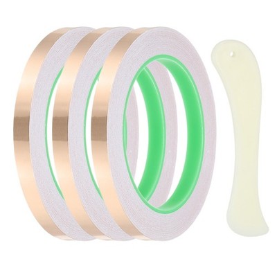 22 Yard 3/8 Inch Copper Foil Tape,3 Roll Copper Tape with Conductive