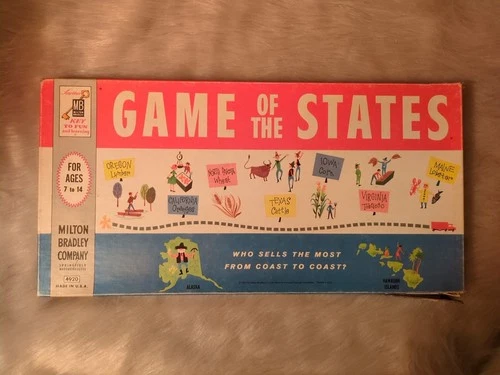 Vintage Game of the States 1960 Milton Bradley 4920 Complete Set Instructions