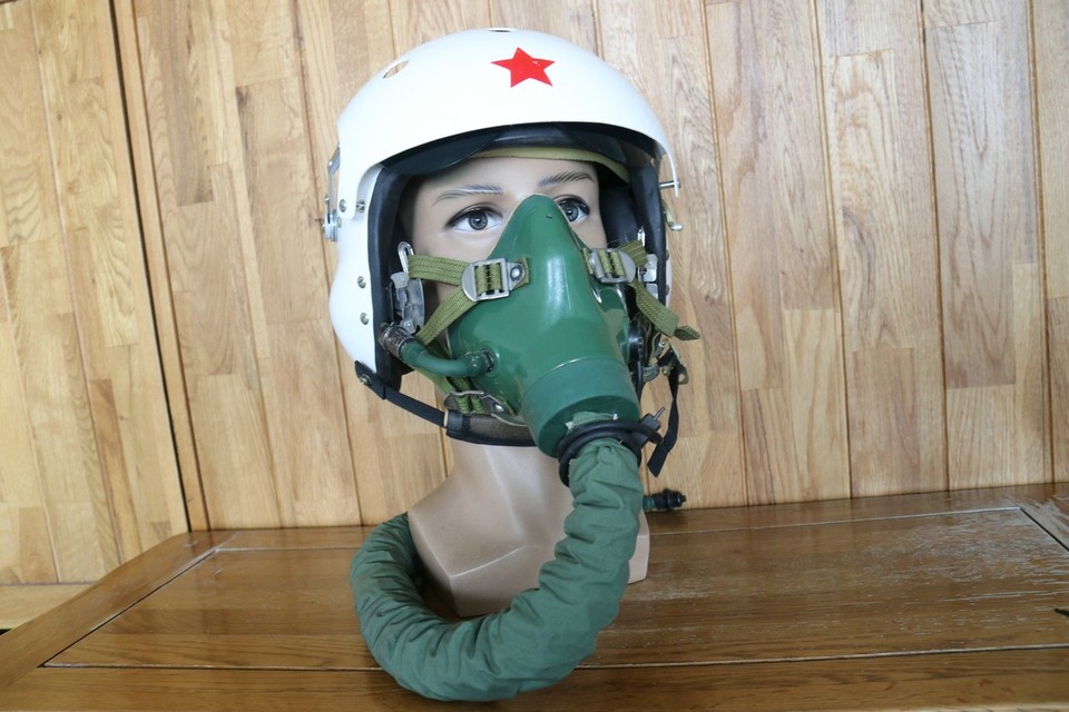 AIR FORCE FIGHTER PILOT HIGH ALTITUDE HELMET TK-11,OXYGEN MASK YM-9915 ...