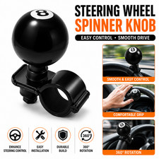 8 Ball Steering Wheel Knob Spinner 60 Rotatable Steering Aid Heavy Car Turning