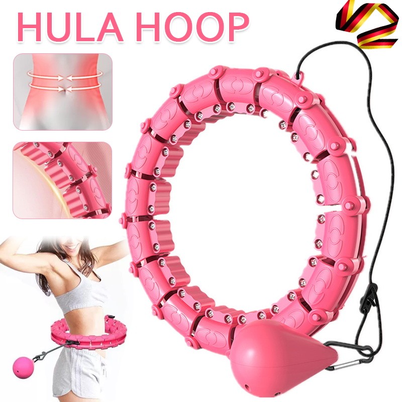 24Teile Hula Hoop Massage Fitness Bauchtrainer Gymnastikreifen Smart Hoola Hoops