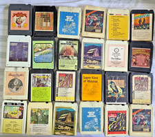 lot of 24 8 Track Tapes with Case Classic Country untested. See Pics for Artists