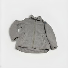 The North Face Girls 10/12 Gray Sherpa Fleece Zip Jacket