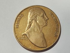 George Washington Collector Token/Medallion - Large 38mm - J.A. Houdon, Sculptor