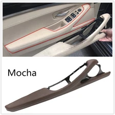 Mocha LHD Leather Driver Seat Car Door Pull Handle For BMW F10 F11 2010-2017 OA