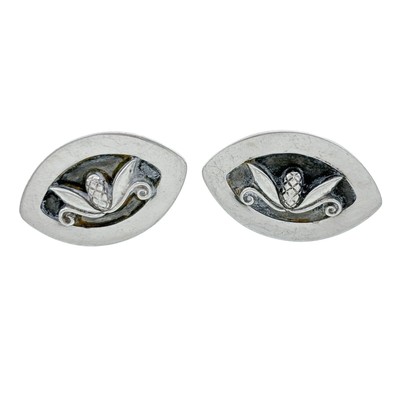 Estate Unsigned Laurence Foss Sterling Silver 925 Screw Back Earrings