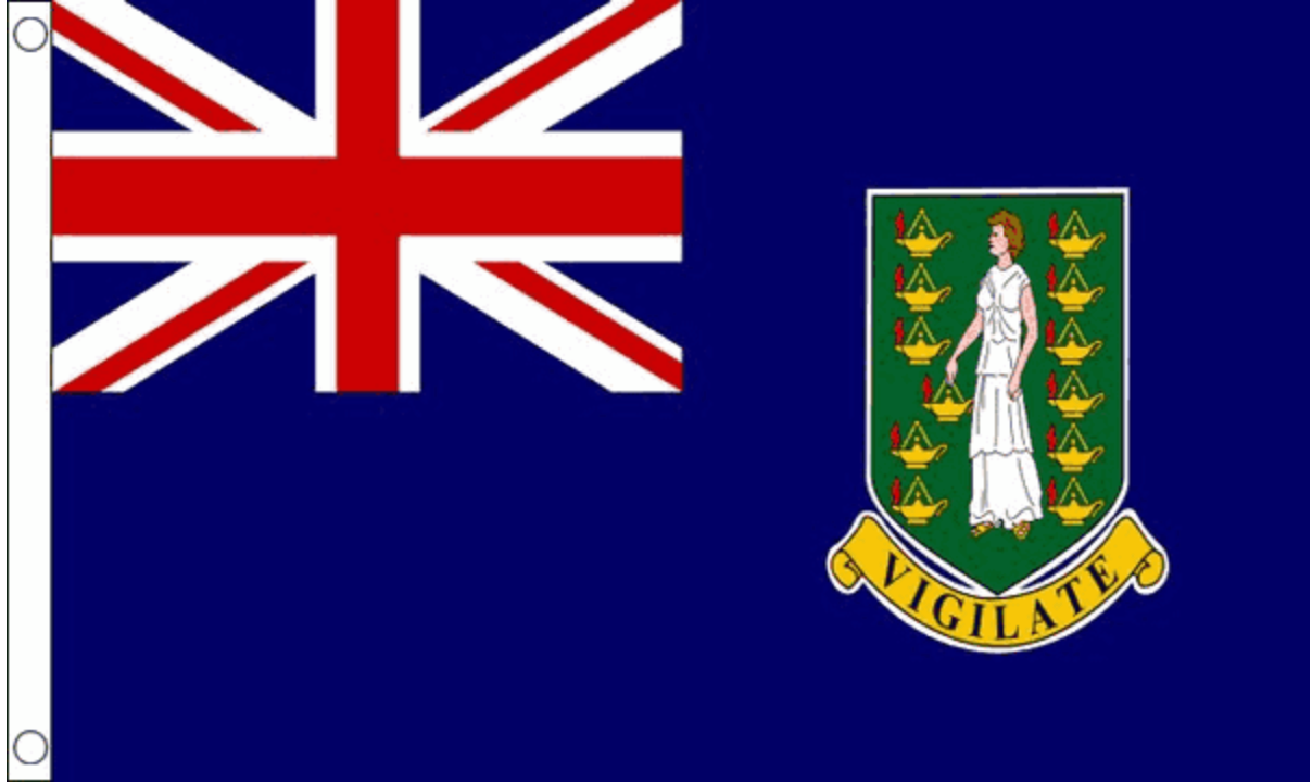 British Virgin Islands Flag 150cmx90cm 5ftx3ft National Country Road Town Banner