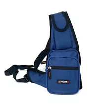 Messenger Navy Bag Polyester Sport 4 Zippers Cellphone Pouch Unisex 010004
