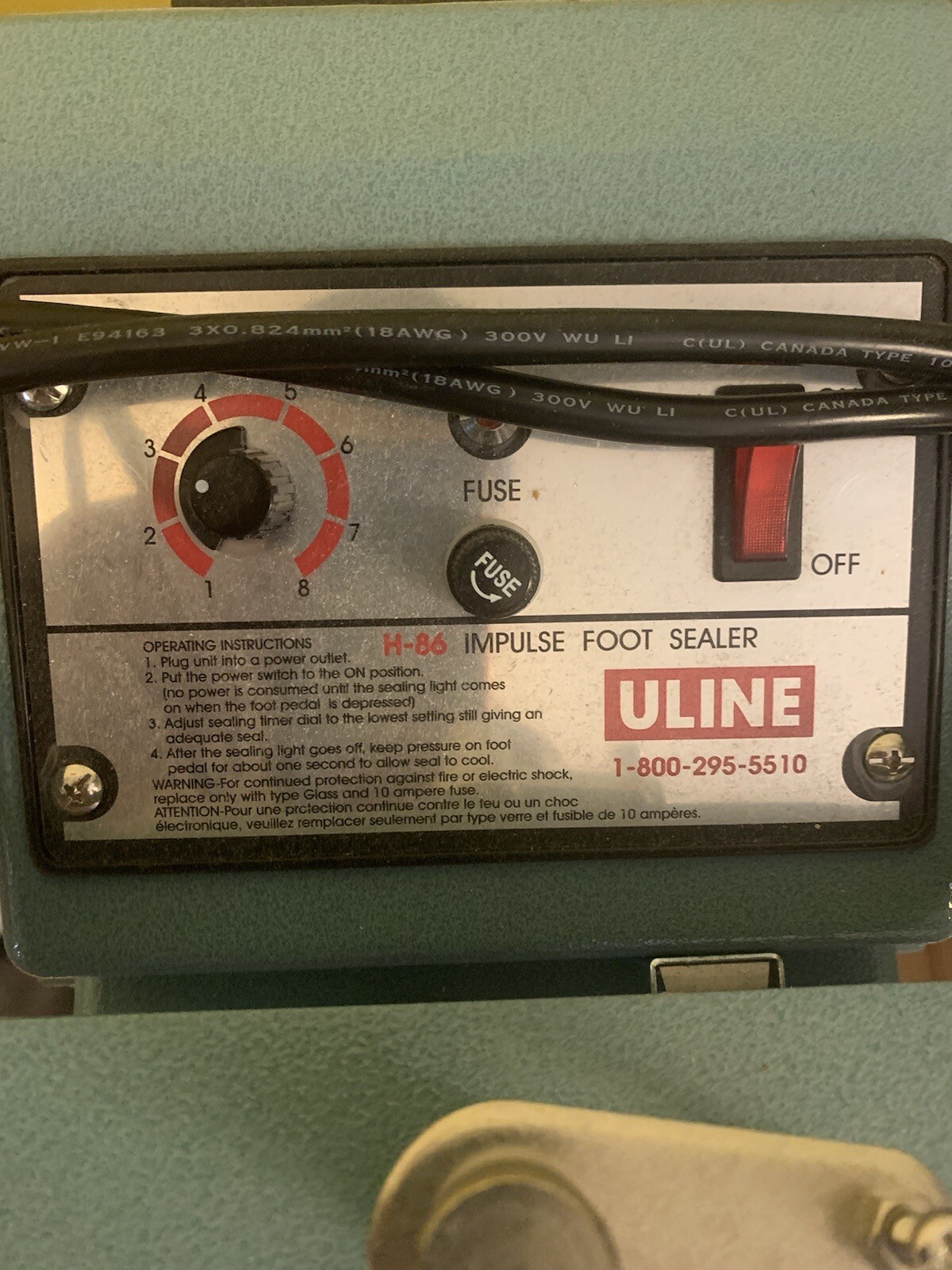 Uline FootOperated Impulse Sealer H86 24" eBay