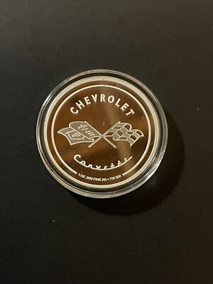 コルベット1オンスエンブレム銀貨 NEW Corvette 1 oz .999 Silver Coin classic emblem chevrolet