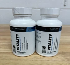 2 Pack Vitality Testosterone Booster - Testosterone Supplement for Men 60 Count.
