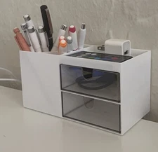 LETURE Office Desk Organizer with drawer, Office Supplies 3.6"D x 3.5"W x 7"H