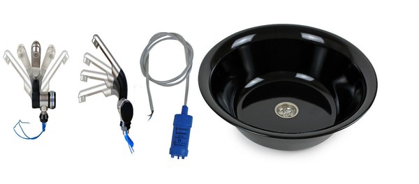SpüLbecken Camping Wohnmobil Waschbecken + Wasserhahn Pumpe T4 T5 T6 Vito 280 Mm-image