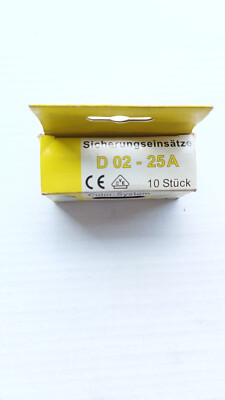 M.SCHNEIDER COLOUR-SYSTEM 400V-250V= D 02 25A gG/gL  (10PCS)