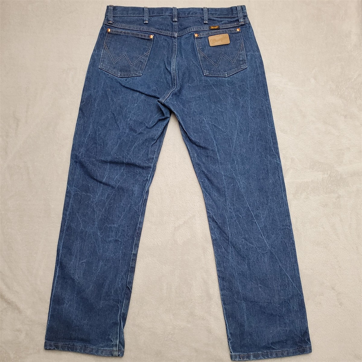 Vintage Wrangler Jeans Men 36x30 Blue Denim Pants 13MWZ Western