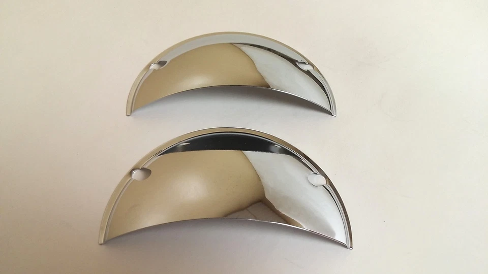 Faros Chevrolet 1958-1970 media luna cromados cubiertas visera 5 3/4 Foto 3 de 3