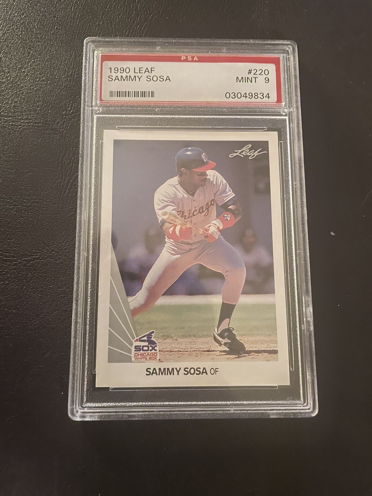 PSA 9 1990 Leaf #220 Sammy Sosa Rookie