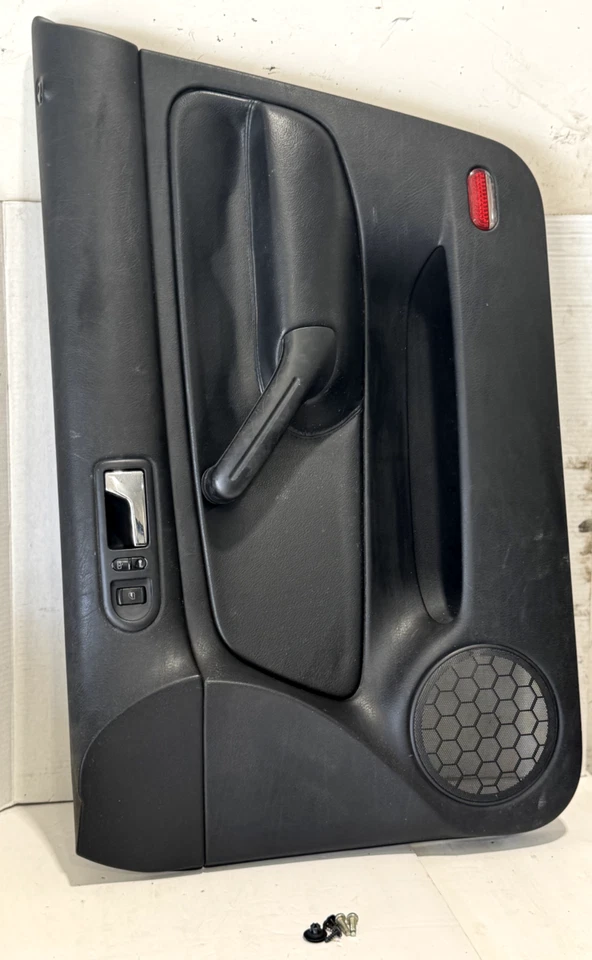 VW JETTA 1999-2004 PASAJERO DELANTERO DERECHO CUERO PUERTA NEGRA TARJETA OEM Foto 3 de 4