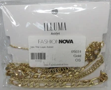 Illuma Anklet Fashion Nova Into The Layer Anklet Gold Tone New in Package