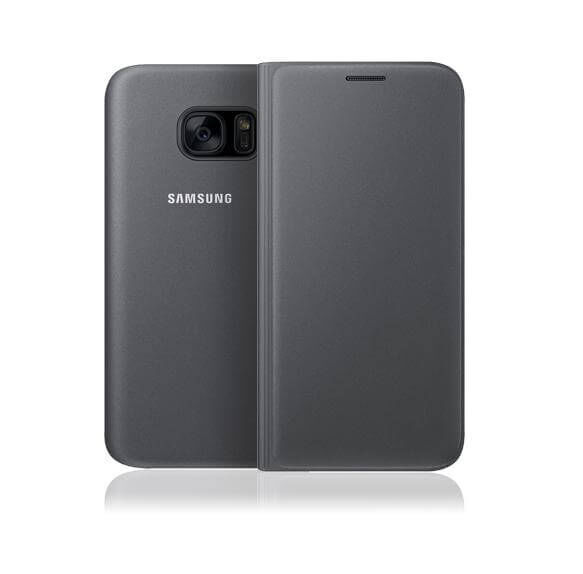 Seagull Essentially grammar Official Genuine Samsung Galaxy S7 Edge Flip Wallet Case Cover Black for  sale online | eBay